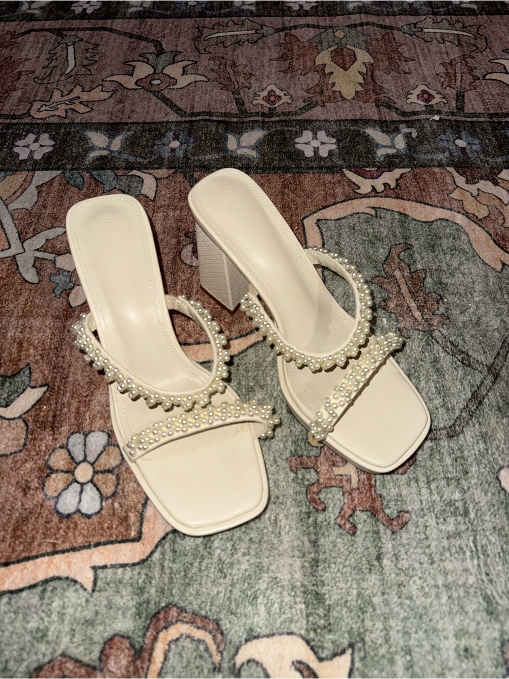 Pearl White Summer Heels